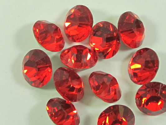1gr 32pp LIGHT SIAM FOILED POINTED BACK European Rhinestones