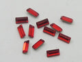 12pcs 4X2mm LT. SIAM BAGUETTE FOILED POINTED BACK STAR BRIGHT Rhinestones