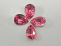 6pcs 6X4mm PEAR ROSE FOILED POINTED BACK European Rhinestones