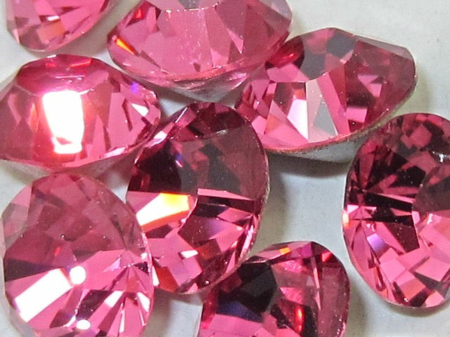72pcs.  19ss ROSE FOILED POINTED BACK European Rhinestones