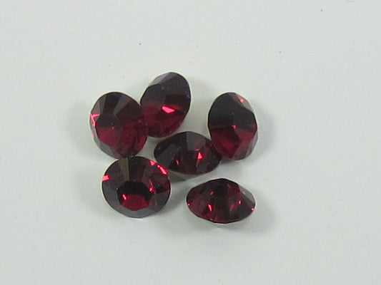 18pcs 34ss RUBY FOILED POINTED BACK European rhinestone