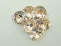 12pcs. 39ss SILK FOILED POINTED BACK BRILLIANCE Rhinestones