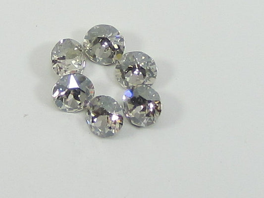 1gr 14pp CRYSTAL SILVER SHADE FOILED POINTED BACK European Rhinestones