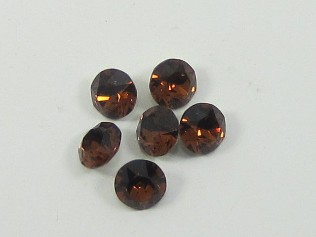 1gr 14pp SMOKE TOPAZ FOILED POINTED BACK European Rhinestones