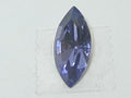6pcs. 15x7mm NAVETTE TANZANITE(maxima) FOILED POINTED BACK PRECIOSA Rhinestones