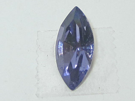 6pcs. 15x7mm NAVETTE TANZANITE(maxima) FOILED POINTED BACK PRECIOSA Rhinestones