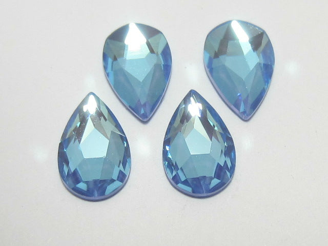 12 Pcs. 8X5mm PEAR CRYSTAL OCEAN DeLITE FLAT BACK European Rhinestones