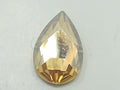 6 pcs. 14x9mm PEAR GOLDEN SHADOW FLAT BACK STAR BRIGHT Rhinestones