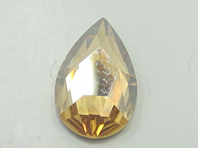 6 pcs. 14x9mm PEAR GOLDEN SHADOW FLAT BACK STAR BRIGHT Rhinestones