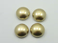 4 Pcs. 9mm PRECIOSA PEARL GOLD FLAT BACK PRECIOSA Element