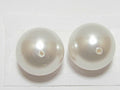 10 pcs. 12mm PEARL WHITE ROUND 1/2 DRILLED European Crystal Pearl