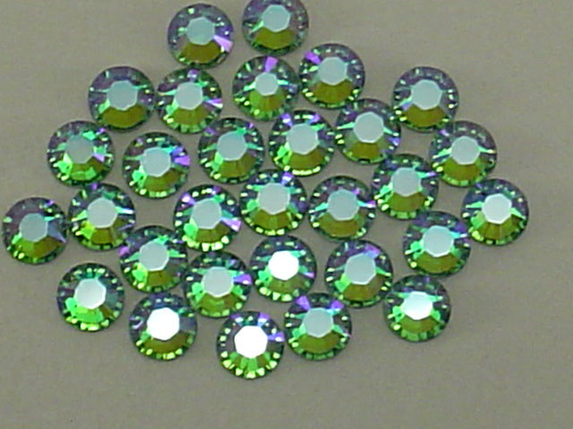 20ss PERIDOT GLACIER BLUE FLAT BACK BRILLIANCE Rhinestones 72pcs.