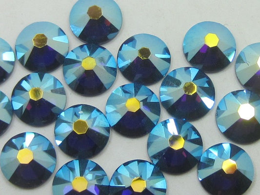 12ss PURPLE VELVET AB (maxima)  FLAT BACK PRECIOSA Rhinestones 1gr.
