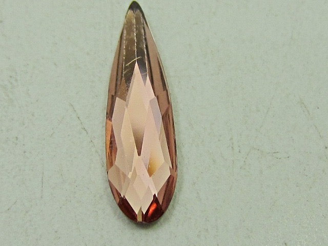 12 pcs. 14X3.9mm RAINDROP BLUSH ROSE FLAT BACK  European Rhinestones