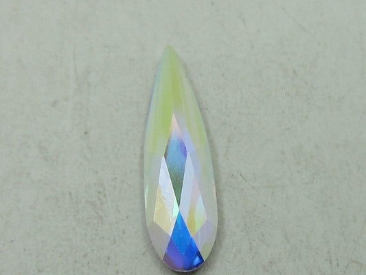 12 Pcs 6X1.7mm RAINDROP CRYSTAL AB  STAR BRIGHT FLAT BACK Rhinestones