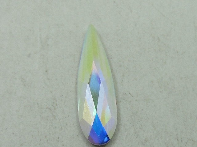 12 pcs. 14X3.9mm RAINDROP CYSTAL AB FLAT BACK European Rhinestones