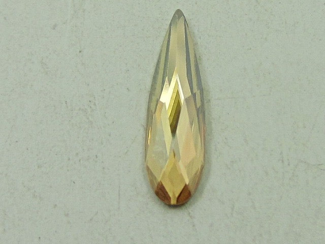 6 pcs. 14X3.9mm RAINDROP GOLDEN SHADOW STAR BRIGHT FLAT BACK Rhinestones