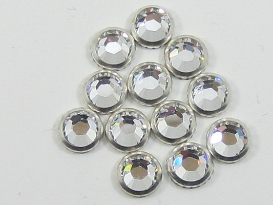34ss RIMMED CRYSTAL HOTFIX European Rhinestones 12pcs