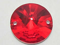 6 pcs. 14mm REVOLI LIGHT SIAM SEW ON FLAT BACK STAR BRIGHT Rhinestones