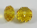 6 pcs. 12mm RONDELLE BEAD SUNFLOWER LG. HOLE  European Bead