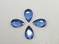 6 Pcs 14x9mm PEAR SAPPHIRE FLAT BACK FLATBACK European Rhinestones