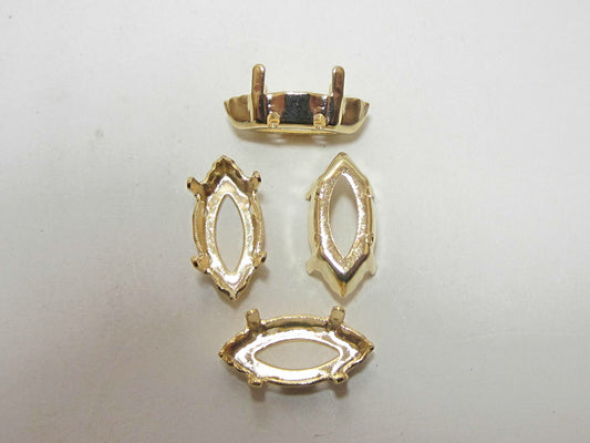 4pcs. 15X7mm SETTING NAVETTE FOR POINTED BACK Rhinestones
