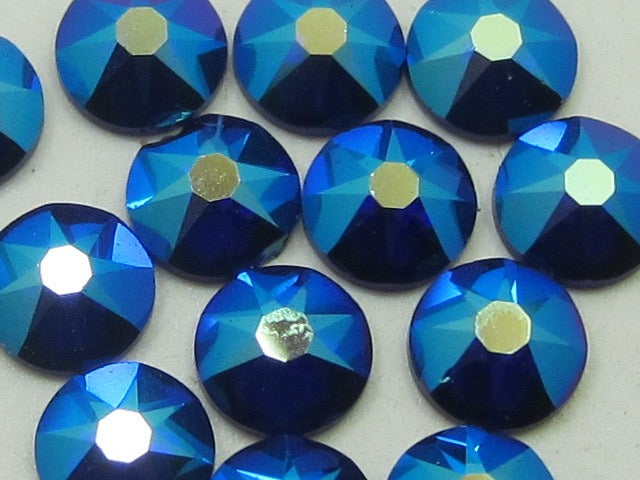 30ss COBALT SHIMMER FLAT BACK European Rhinestones 18pcs.