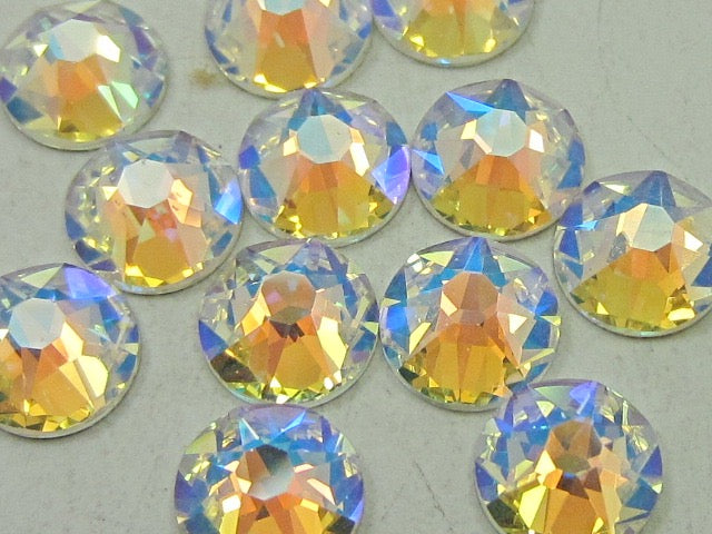 48ss CRYSTAL SHIMMER FLAT BACK STAR BRIGHT Rhinestones 12pcs.