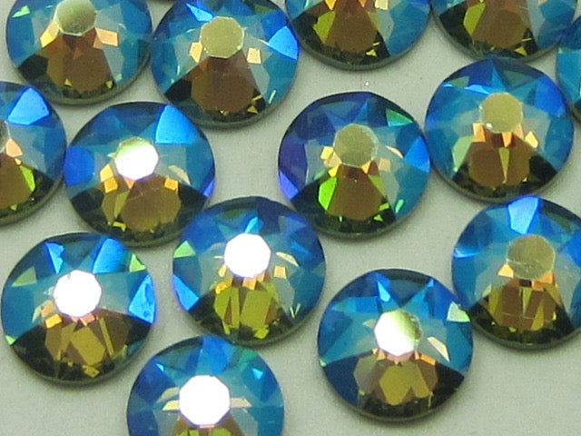 40ss TANGERINE SHIMMER FLAT BACK BRILLIANCE Rhinestones 12pcs.
