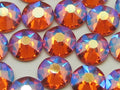 12ss TANGERINE SHIMMER FLAT BACK STAR BRIGHT Rhinestones 1gr