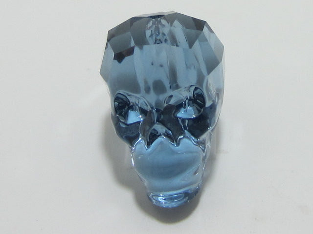 2 Pcs. 19mm SKULL BEAD DENIM BLUE  European Rhinestones