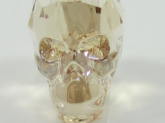 1 Pc. 13mm SKULL BEAD GOLDEN SHADOW European Rhinestone