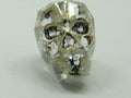 2 Pcs. 19mm SKULL BEAD GOLD PATINA European Rhinestone