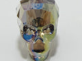 1 Pc.  19mm SKULL BEAD IRIDESCENT GREEN European Rhinestone