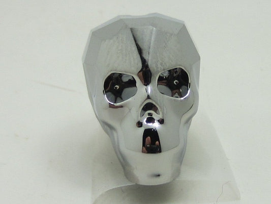 1 Pc.  19mm SKULL BEAD LIGHT CHROME European Rhinestone