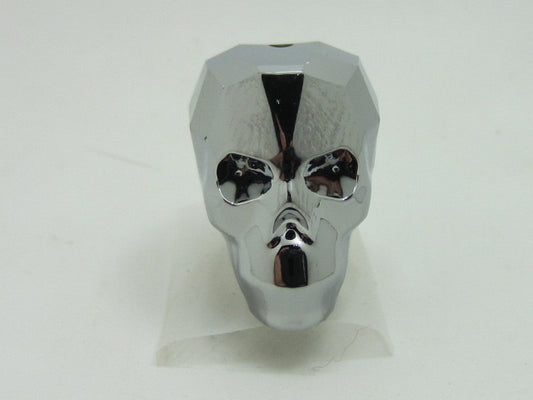 1 Pc.  19mm SKULL BEAD LIGHT CHROME 2X European Rhinestone