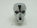 2 Pcs. 19mm SKULL BEAD LIGHT CHROME 2X  European Rhinestones