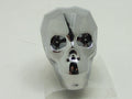 2 Pcs. 19mm SKULL BEAD LIGHT CHROME European Rhinestones