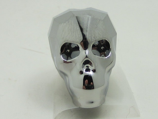 2 Pcs. 19mm SKULL BEAD LIGHT CHROME European Rhinestones