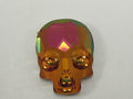 4 Pcs. 10X7.5mm SKULL MAHOGANY FLATBACK European Rhinestone