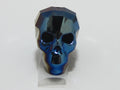 2 Pcs. 19mm SKULL BEAD METALLIC BLUE 2X  European Rhinestone