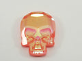 2 Pcs. 18X14mm SKULL ULTRA ORANGE FLAT BACK European Rhinestone