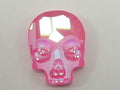 4 Pcs. 10X7.5mm SKULL ULTRA PINK FLAT BACK European Rhinestone