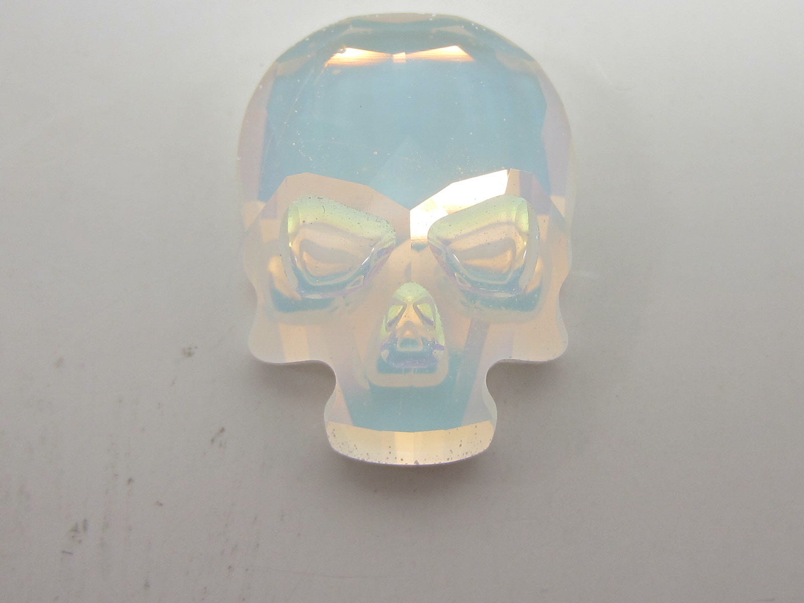 2 Pcs. 18X14mm SKULL ULTRA WHITE FLAT BACK European Rhinestone
