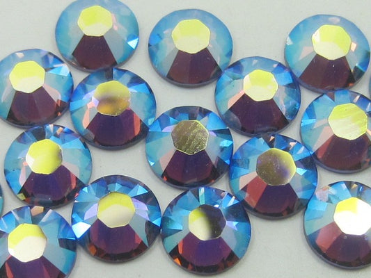 16ss TANZANITE AB (maxima) FLAT BACK PRECIOSA Rhinestones 1gr