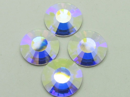10ss CRYSTAL AB THIN FLAT BACK European Rhinestones 1gr.