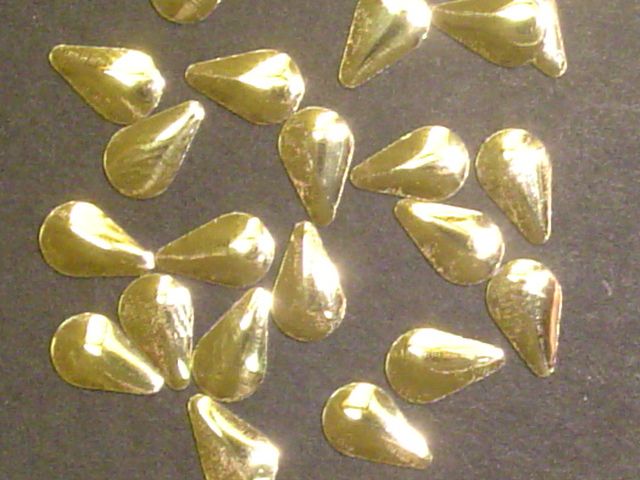 1 Gross 5X8mm TEARDROP GOLD  NAILHEAD HOTFIX